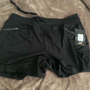 Black athletic shorts